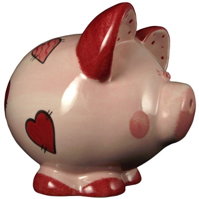 13cm Windhorse Love Hearts Ceramic Piggy Bank/Moneybox 